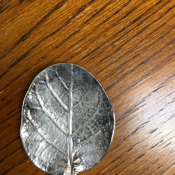 Michael Aram salad utensils set leaf double handled spoon fork rare signed art - Picture 6 of 13